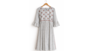 grey salwar suit with embroidery 